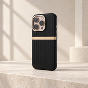Coque rainurée Noir — présentation premium