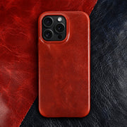 Coque en cuir à finition patinée pour iPhone