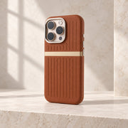 Coque rainurée Marron — présentation premium