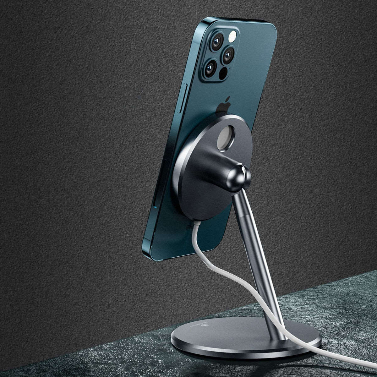 Wireless charging support desktop vertical support