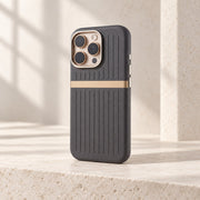Coque rainurée Gris — présentation premium