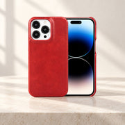 Coque en cuir Rouge — présentation premium