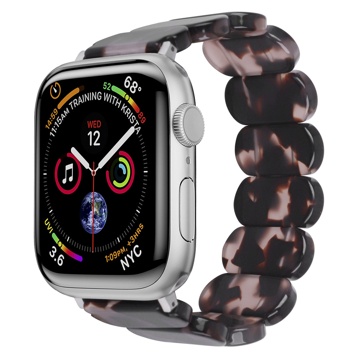 Fashionable Elastic Oval Resin Watch Strap