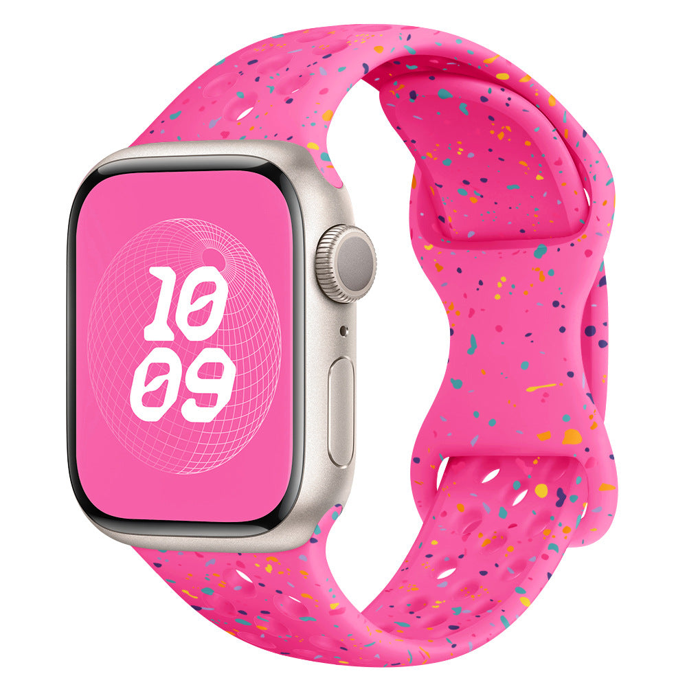 Bracelet en silicone perforé pour Apple Watch