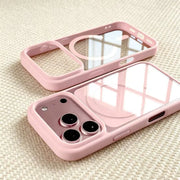 Coque transparente magnétique pour iPhone — Rose