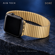 Bracelet extensible acier — doré — mise en scène, montre non incluse