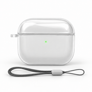 Coque transparente pour AirPods avec dragonne discrète