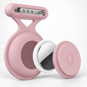 Support AirTag à épingle avec capot rose — AirTag non inclus