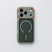 Coque Armor magnétique à dos mat pour iPhone — gris ; téléphone non inclus