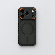 Coque Armor magnétique à dos mat pour iPhone — noir ; téléphone non inclus