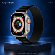 Bracelet nylon pour Apple Watch — noir — montre non incluse