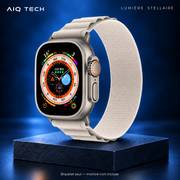 Bracelet nylon pour Apple Watch — stellaire — montre non incluse