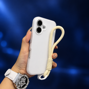 Coque mate avec dragonne pour iPhone — blanc
