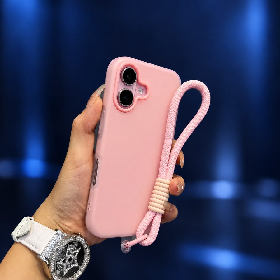 Coque mate avec dragonne