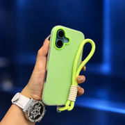 Coque mate avec dragonne pour iPhone — vert menthe