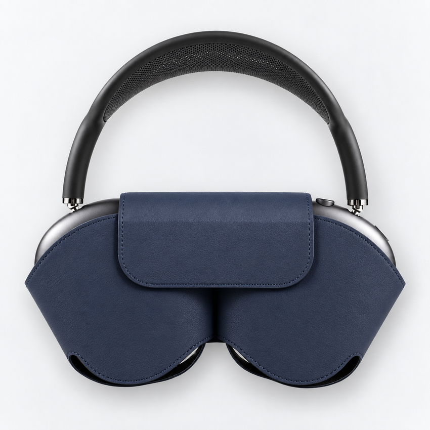Étui à rabat bleu pour AirPods Max — casque non inclus
