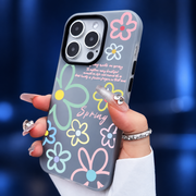 Coque florale pour iPhone — noir
