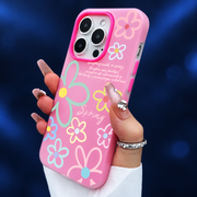 Coque florale pour iPhone — rose framboise