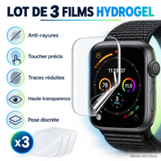 Lot de trois films hydrogel pour Apple Watch