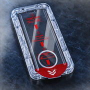 Protection écran iPhone — finition transparent HD dans son boîtier de pose