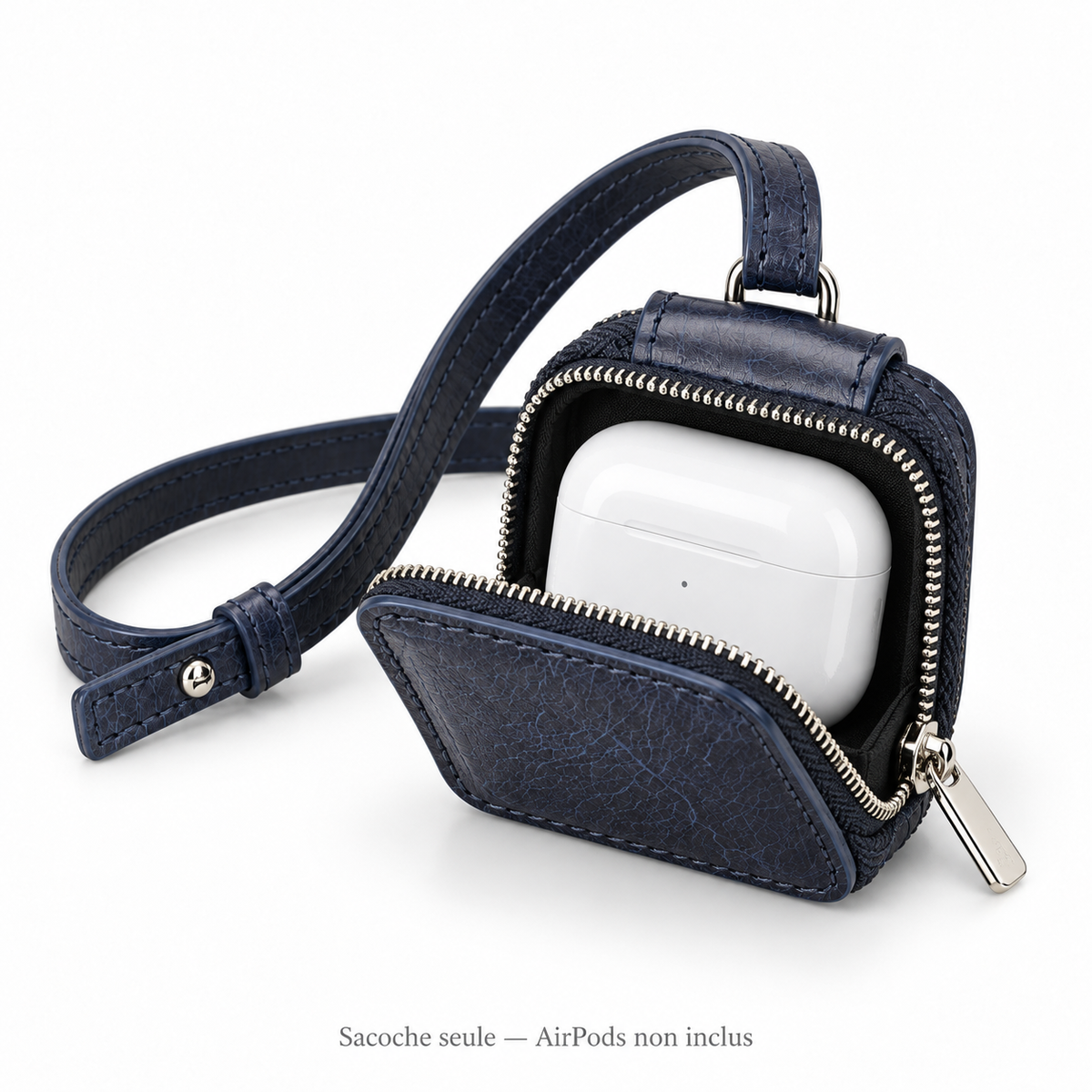 Sacoche zippée avec lanière pour AirPods