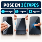 Pose du verre trempé en trois étapes