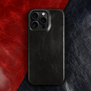 Coque en cuir à finition patinée pour iPhone