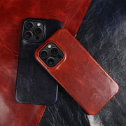 Coque en cuir à finition patinée pour iPhone