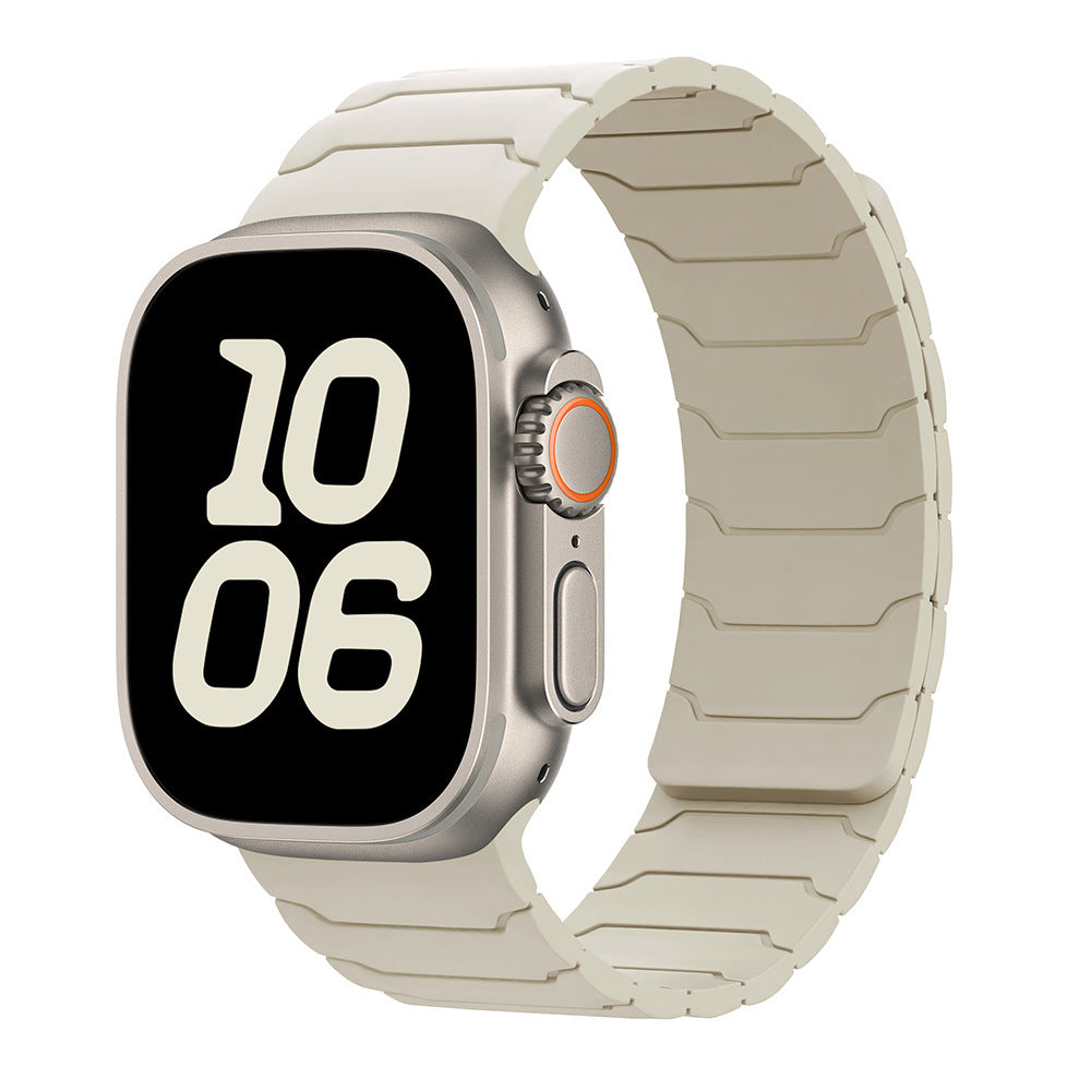 Bracelet en silicone à fermeture magnétique pour Apple Watch