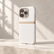 Coque rainurée Blanc — présentation premium