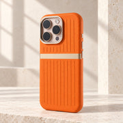 Coque rainurée Orange — présentation premium