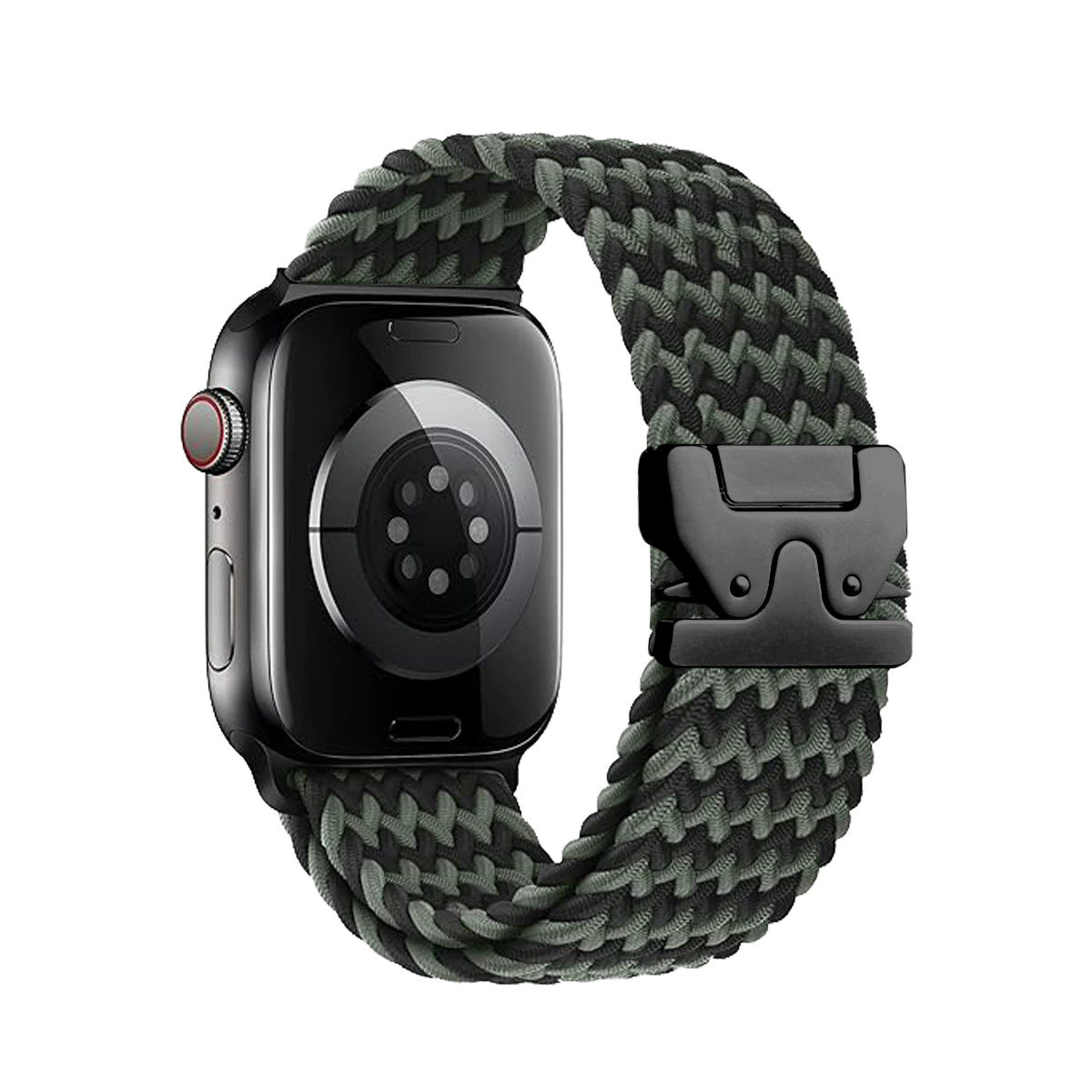 Bracelet en nylon tressé à boucle parachute pour Apple Watch