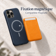 Fixation magnétique du porte-cartes compatible MagSafe — téléphone, coque et carte non inclus